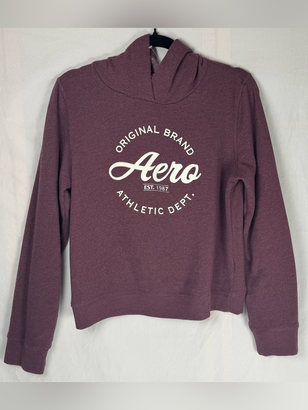 Aeropostale Aero Athletic Dept Burgundy Graphic Hoodie Women’s Medium Pullover